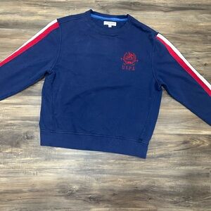 U.S. Polo Assn. Navy Crewneck with Red and White Accents